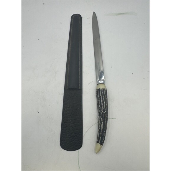 2 Vintage Crystal And Antler Or bone Letter Mail Opener Japan - Picture 6 of 11